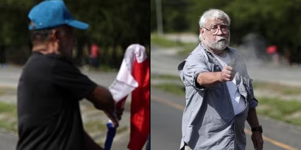 77-year-old American lawyer fatally shoots two protesters on Panama highway; Incident captured on film
