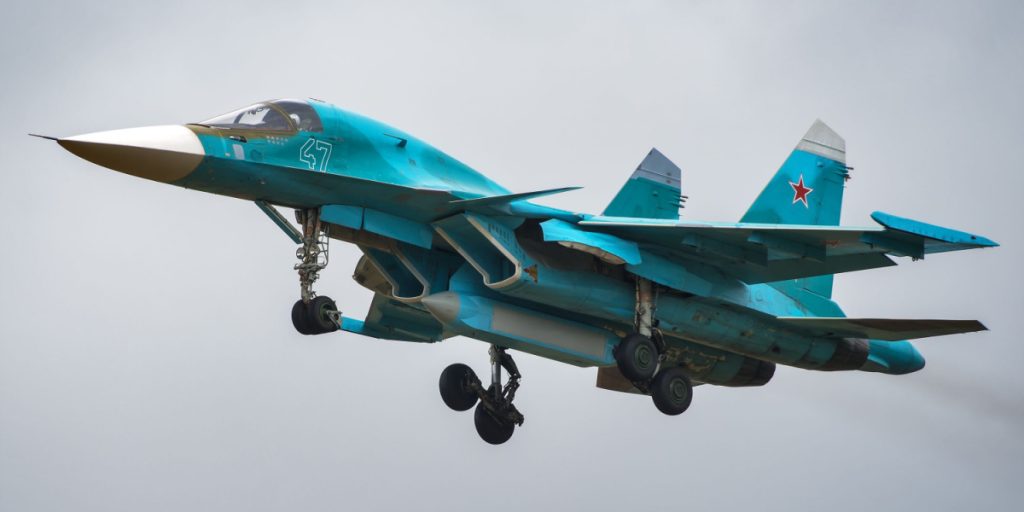 Ukrainian Forces Shoot Down Russian Su-34 Bomber Near Kursk