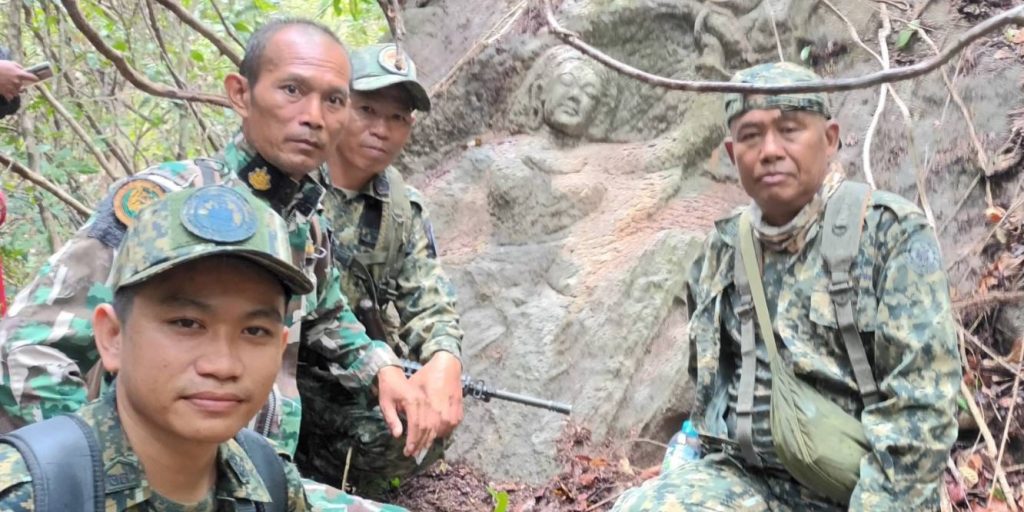 Mushroom Hunters Discover Mysterious Stone Sculpture in Thai Forest