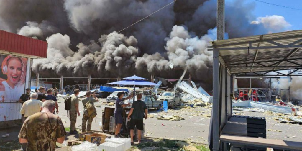 Russian Missile Attack on Supermarket Kills 11, Injures 37